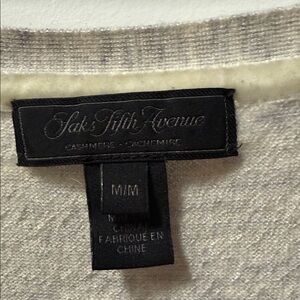 Saks Fifth Avenue Gray Cashmere Knit